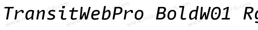 TransitWebPro BoldW01 Rg字体转换